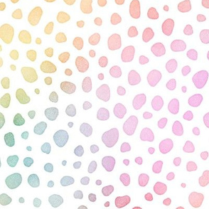 Pastel Rainbow Watercolor Cheetah Pattern