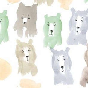 bear watercolor mountain 