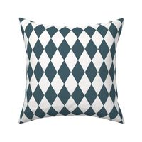 Harlequin diamonds - dusty blue squares geometric rhombus