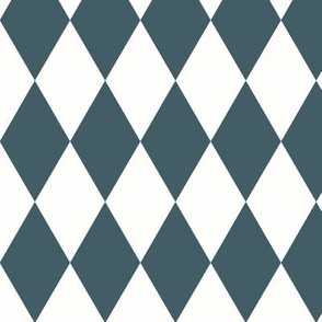 Harlequin diamonds - dusty blue squares geometric rhombus