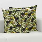 toucan jungle tea towel