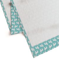 Toy Poodle dog pattern dog fabric teal