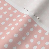 8" White Polka Dots / Dark Pink Background