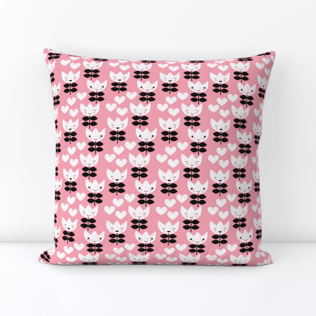 Sweet pastel tulip flowers blossom kawaii love pastel pink print SMALL