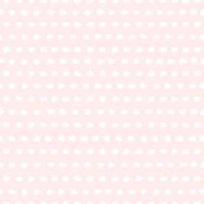 8" White Polka Dots / Light Pink Background