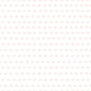 8" Light Pink Polka Dots / White Background