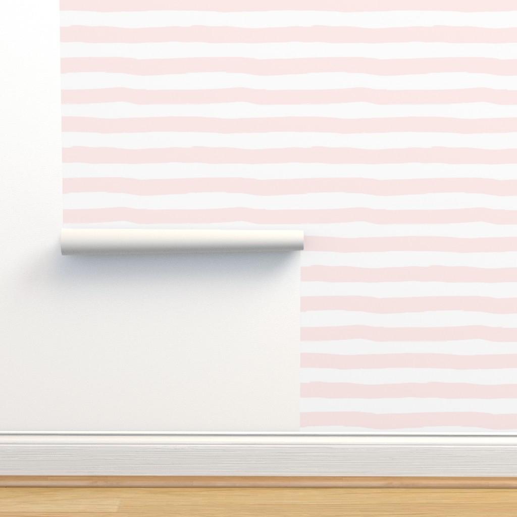 Light Pink Stripes Wallpaper | Spoonflower