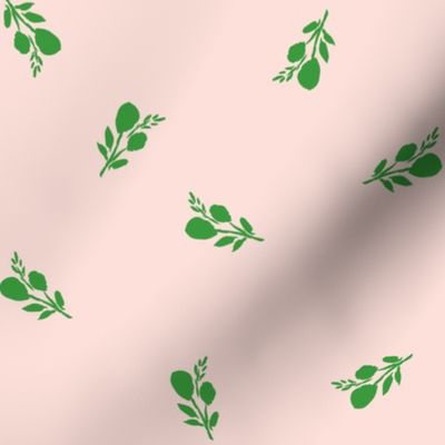 8" Flamingo Park Green Branches - Dark Pink