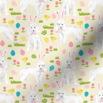 toy poodle  easter fabric spring pastel easter egg - yellow