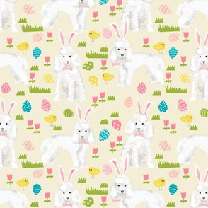 toy poodle  easter fabric spring pastel easter egg - yellow