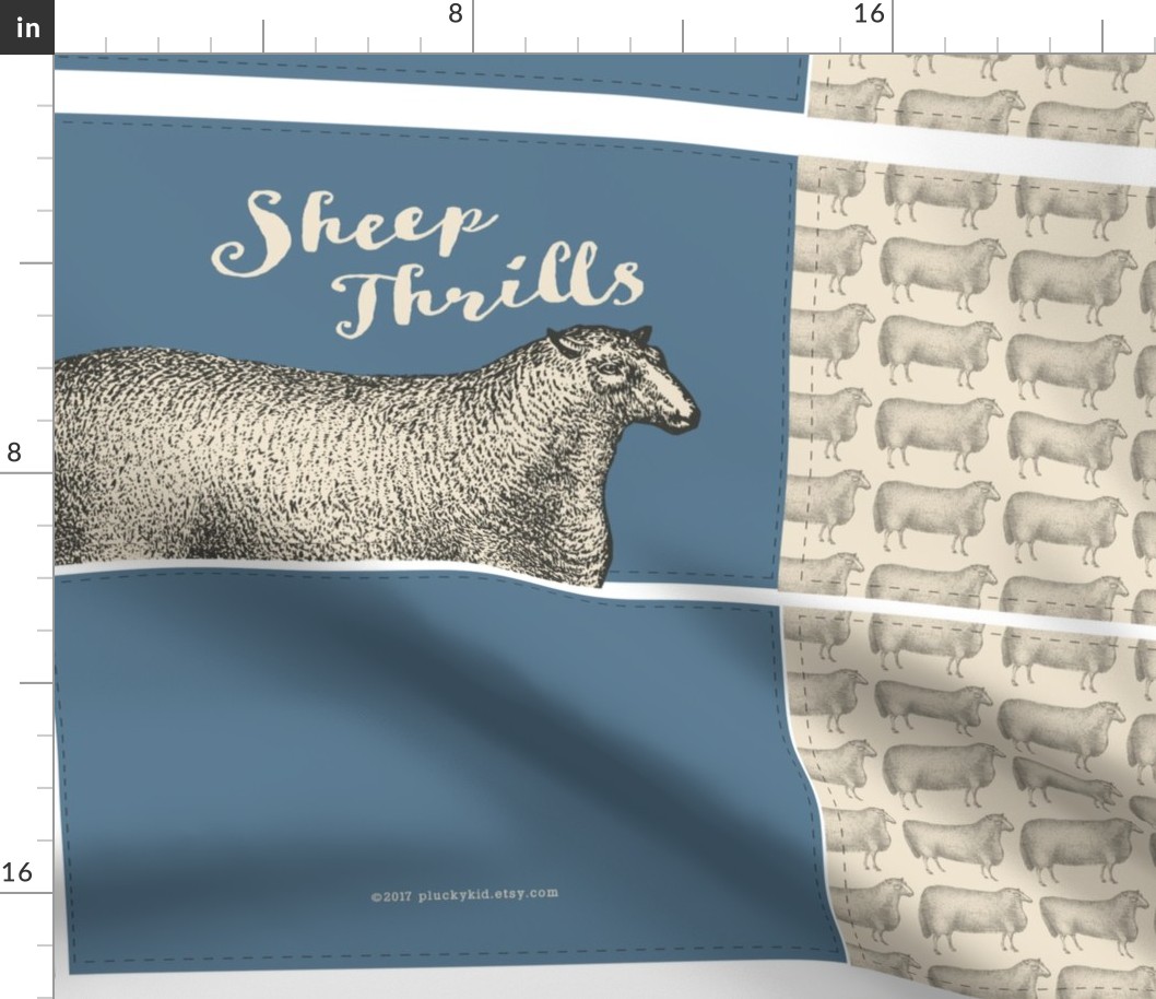 Sheep Thrills Cut 'n' Sew- Blue