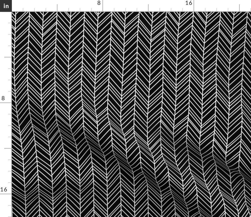 herringbone feathers black