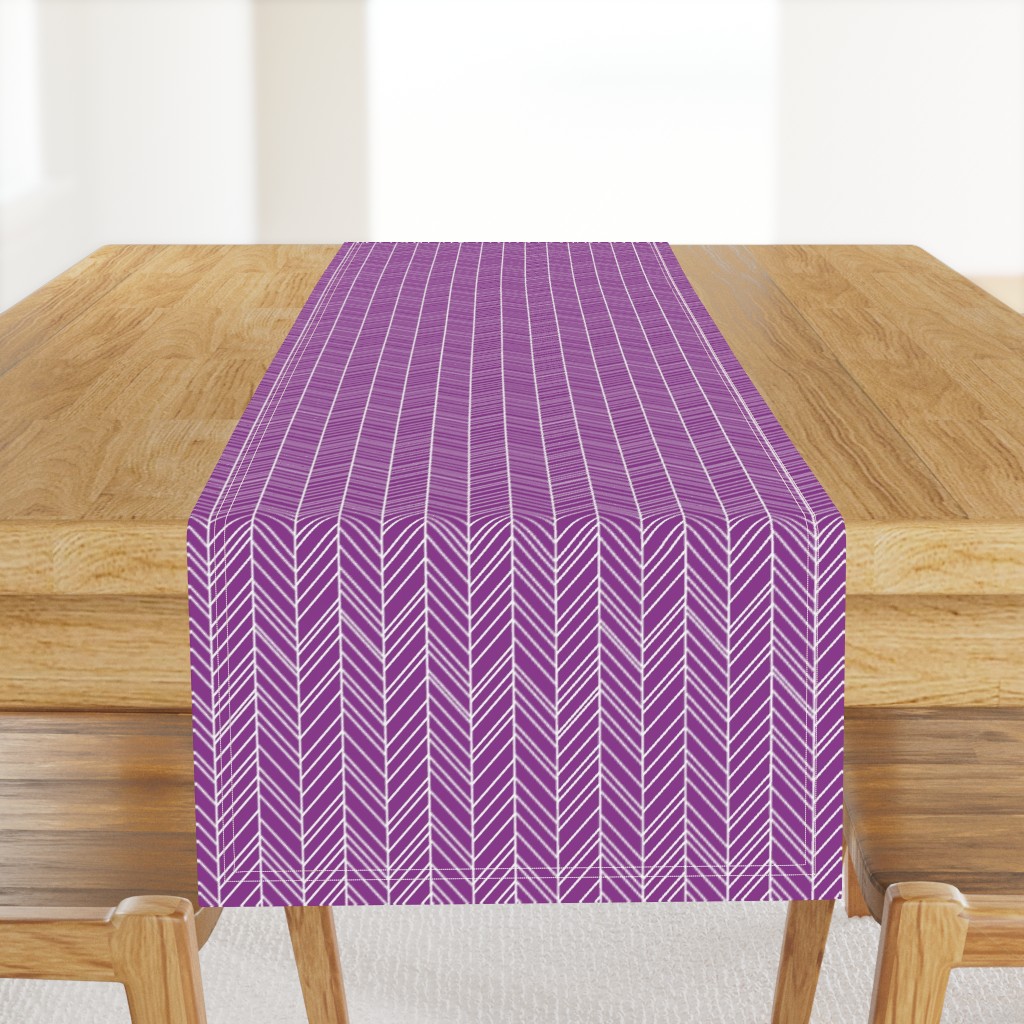 herringbone feathers grape purple