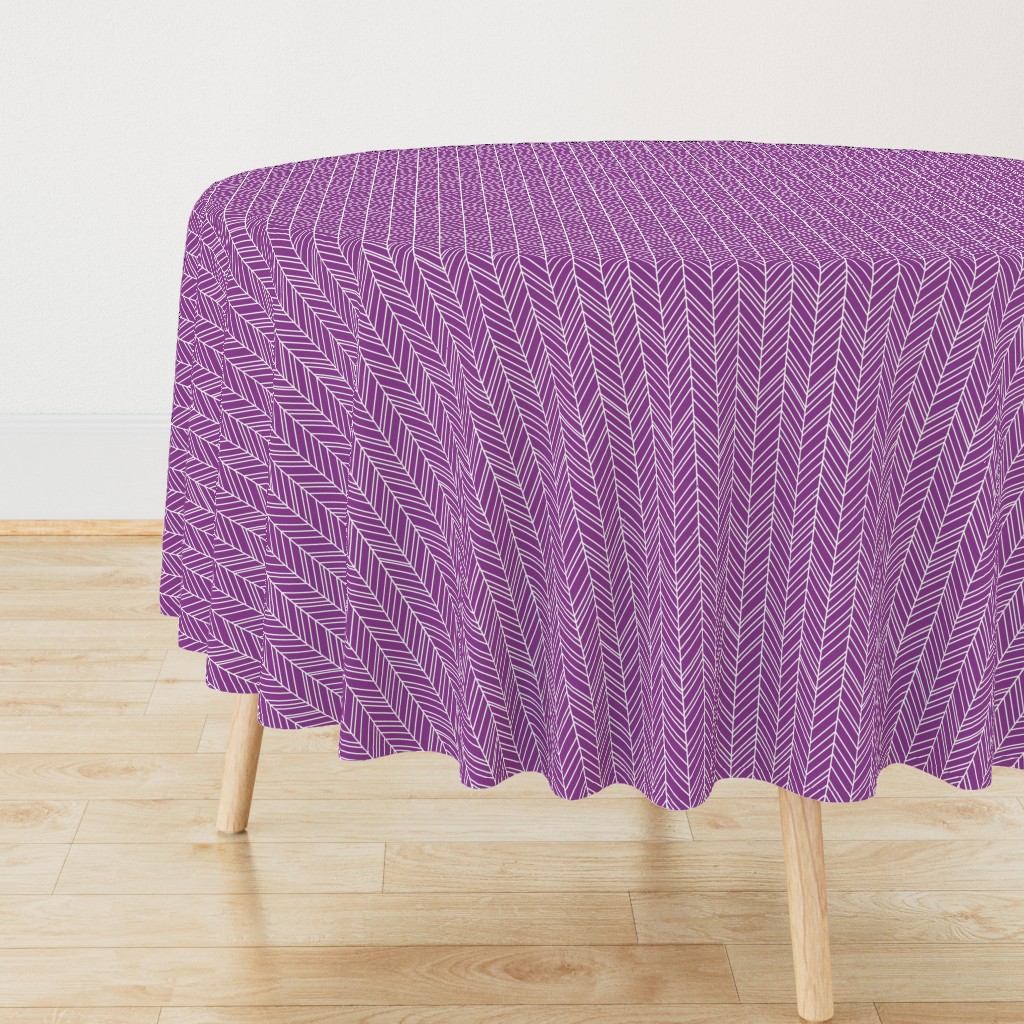 herringbone feathers grape purple