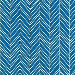 herringbone feathers royal blue