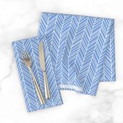 herringbone feathers cornflower blue