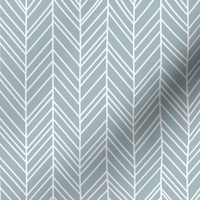 herringbone feathers slate blue