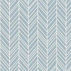 herringbone feathers slate blue