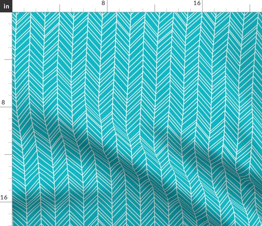 herringbone feathers surfer blue