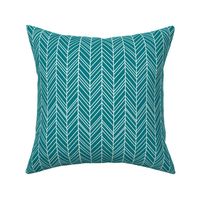 herringbone feathers dark teal