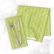 herringbone feathers lime green