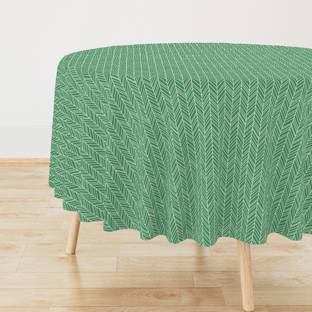 herringbone feathers kelly green