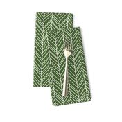 herringbone feathers hunter green