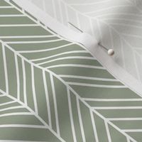 herringbone feathers sage green