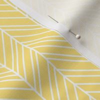 herringbone feathers sunshine yellow