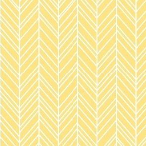 herringbone feathers sunshine yellow