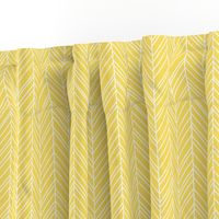 herringbone feathers butter yellow