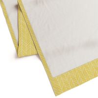 herringbone feathers butter yellow