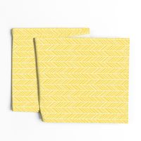 herringbone feathers butter yellow