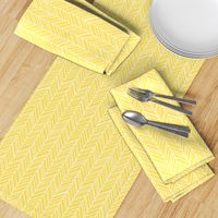 herringbone feathers butter yellow