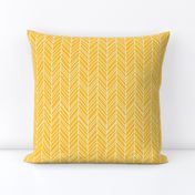 herringbone feathers golden yellow