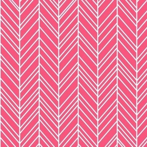 herringbone feathers hot pink