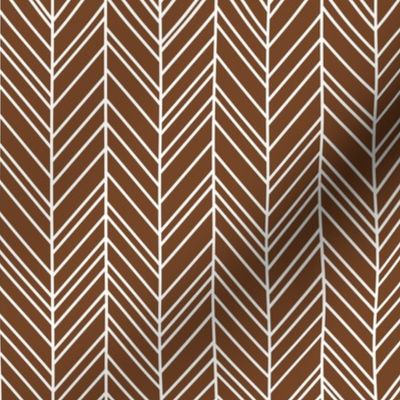 herringbone feathers chocolate brown #744527