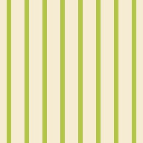 stripes lime green + winter white