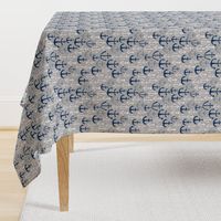 anchors // navy and grey nautical fabric maritime anchor summer design by andrea lauren