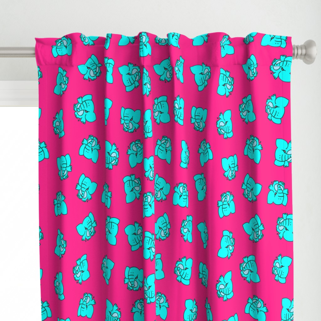 Turquoise Little Elephants by Cheerful Madness!!