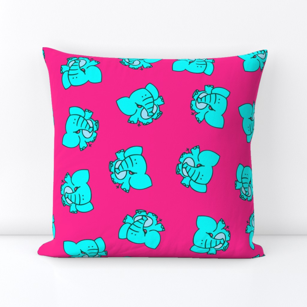 Turquoise Little Elephants by Cheerful Madness!!