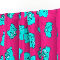 Turquoise Little Elephants by Cheerful Madness!!