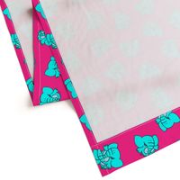 Turquoise Little Elephants by Cheerful Madness!!