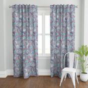 Soft Smudgy Blue and Purple Floral Pattern Large