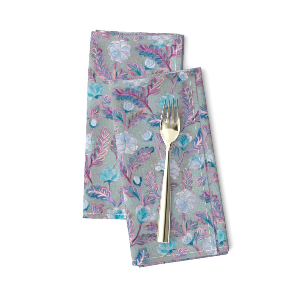 Soft Smudgy Blue and Purple Floral Pattern Small