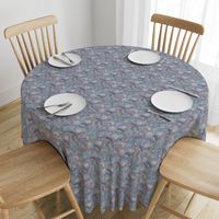 Soft Smudgy Blue and Purple Floral Pattern Small