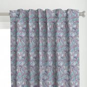 Soft Smudgy Blue and Purple Floral Pattern Small