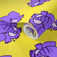 Purple Cartoon Elephants by Cheerful Madness!!