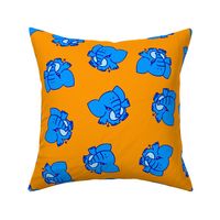 Blue Cartoon Elephants by Cheerful Madness!!