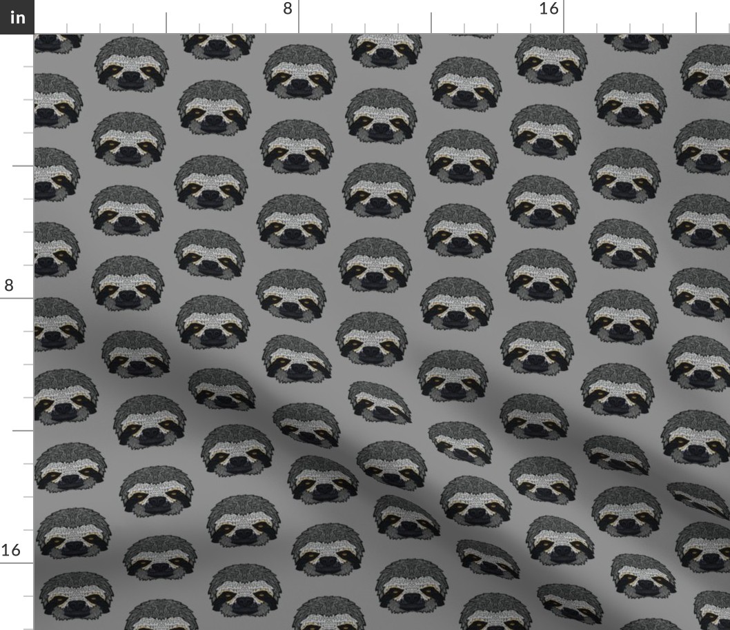  Grey Sloth Half-Drop Pattern